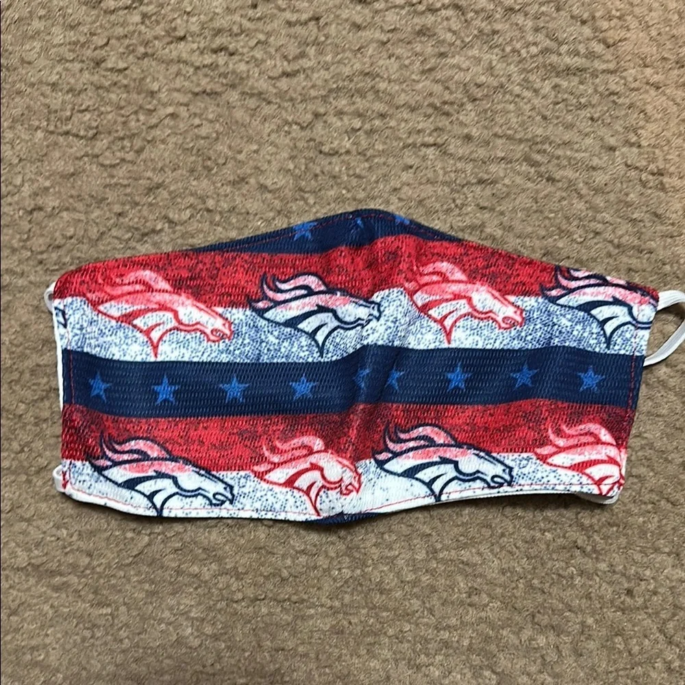 NFL Denver Broncos Face Masks - Red, Blue, White 🌙